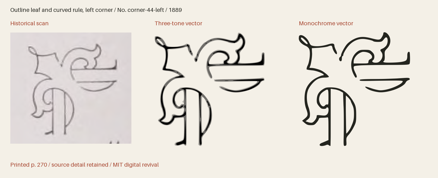 Historical scan beside the three-tone and monochrome vector revivals