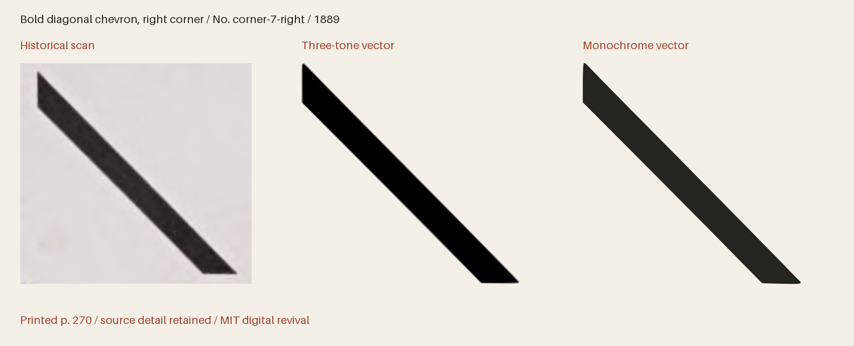 Historical scan beside the three-tone and monochrome vector revivals