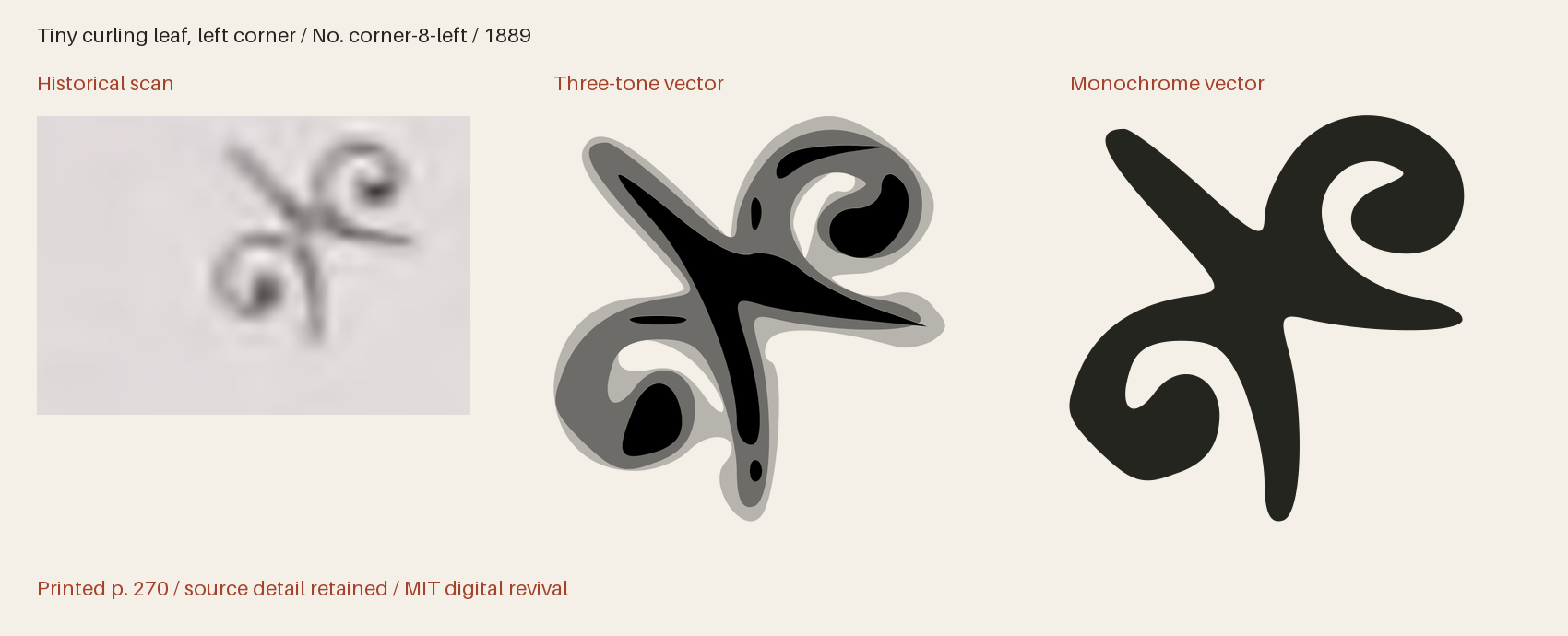 Historical scan beside the three-tone and monochrome vector revivals