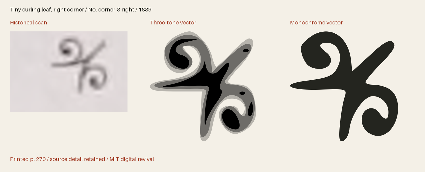 Historical scan beside the three-tone and monochrome vector revivals