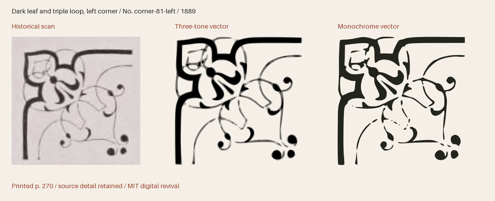 Historical scan beside the three-tone and monochrome vector revivals