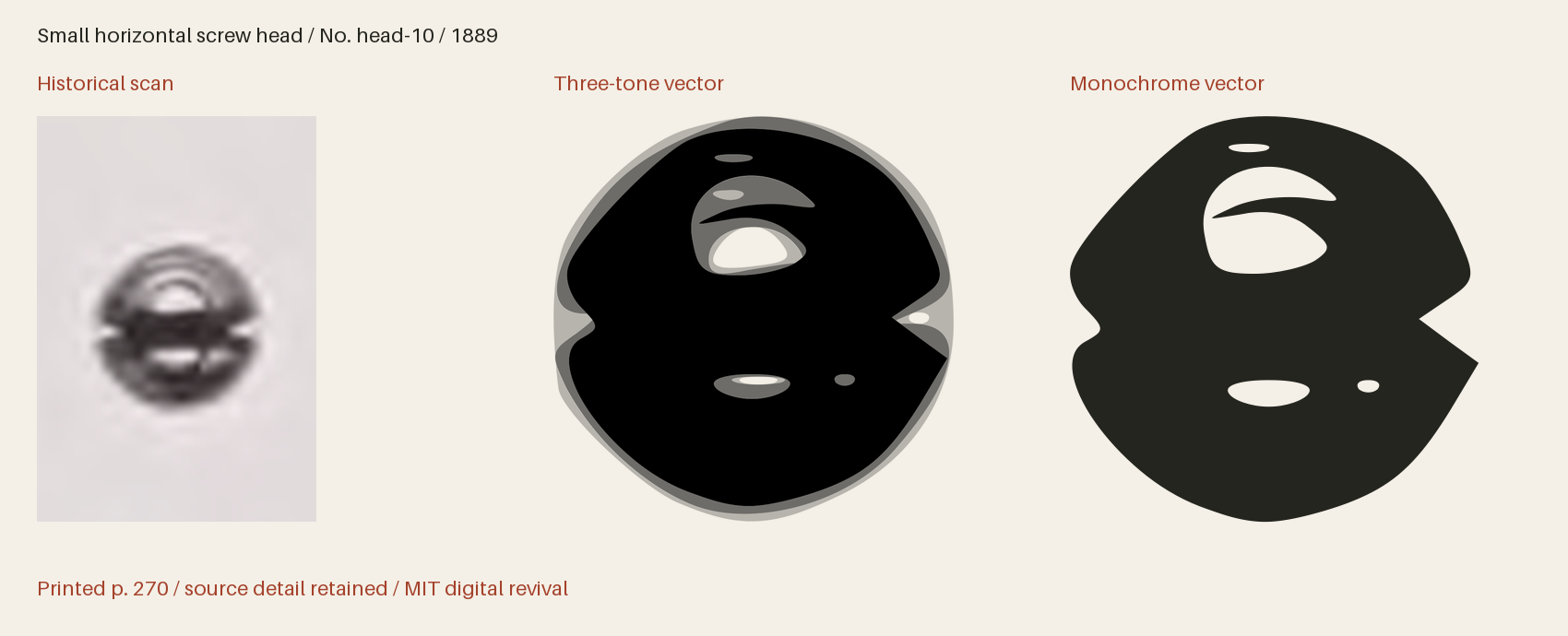 Historical scan beside the three-tone and monochrome vector revivals