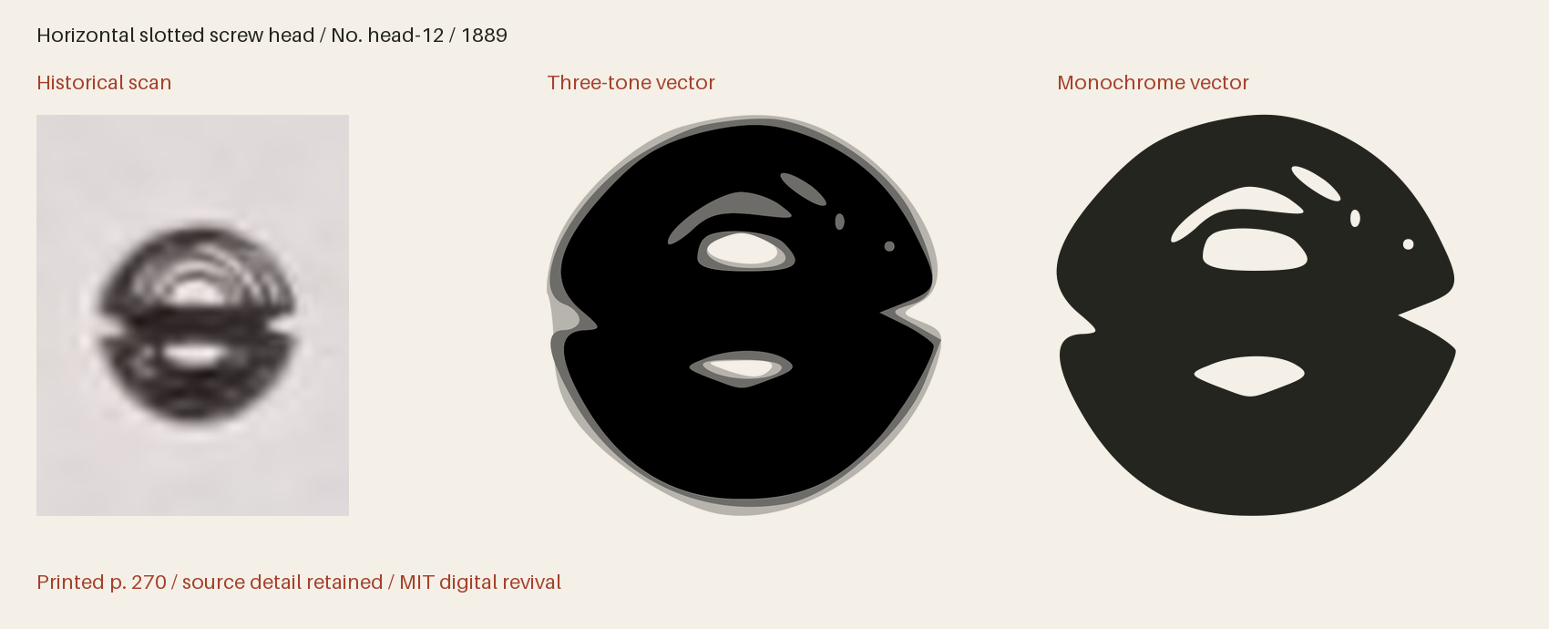 Historical scan beside the three-tone and monochrome vector revivals