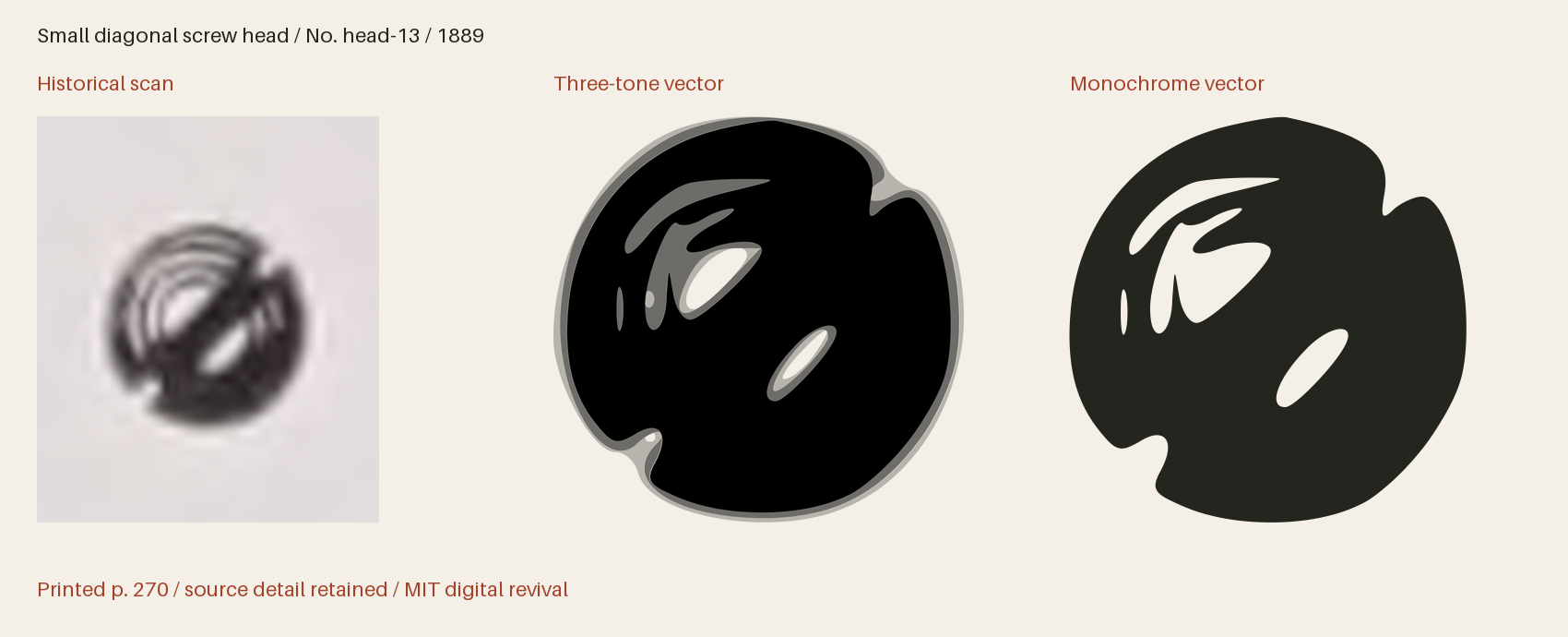 Historical scan beside the three-tone and monochrome vector revivals