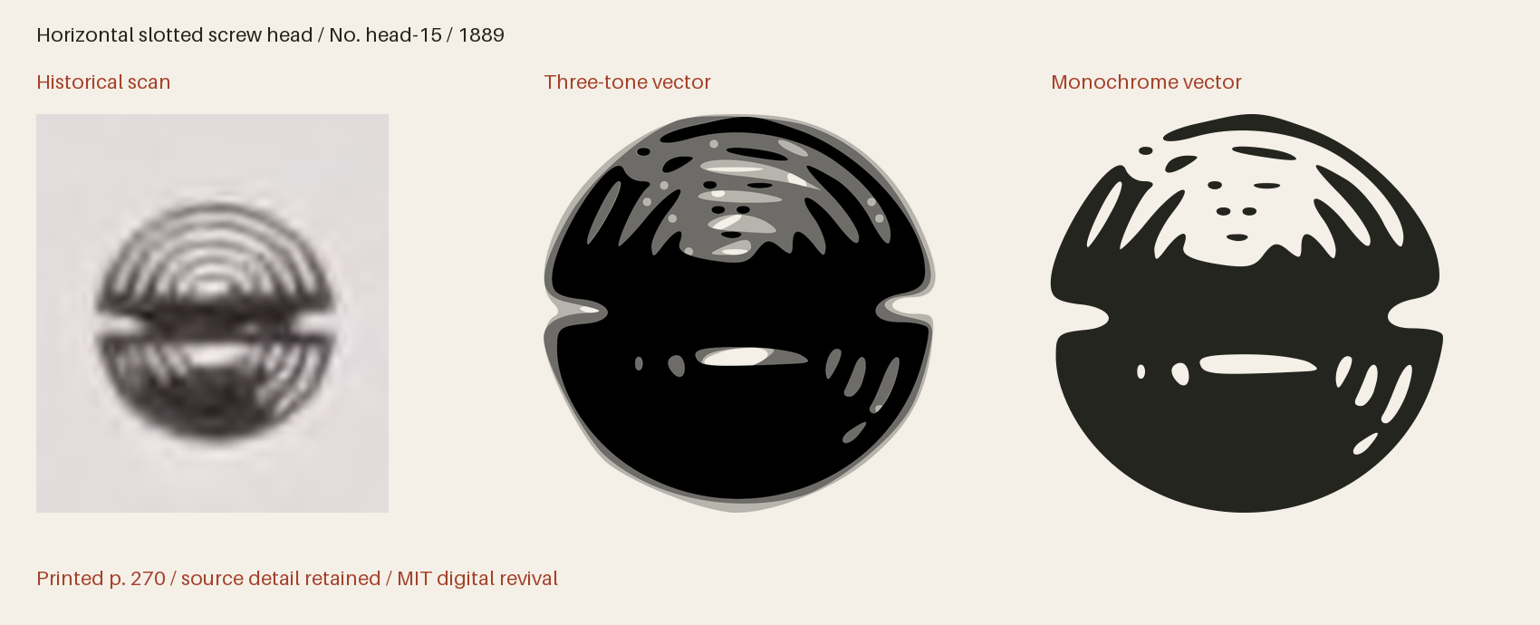Historical scan beside the three-tone and monochrome vector revivals