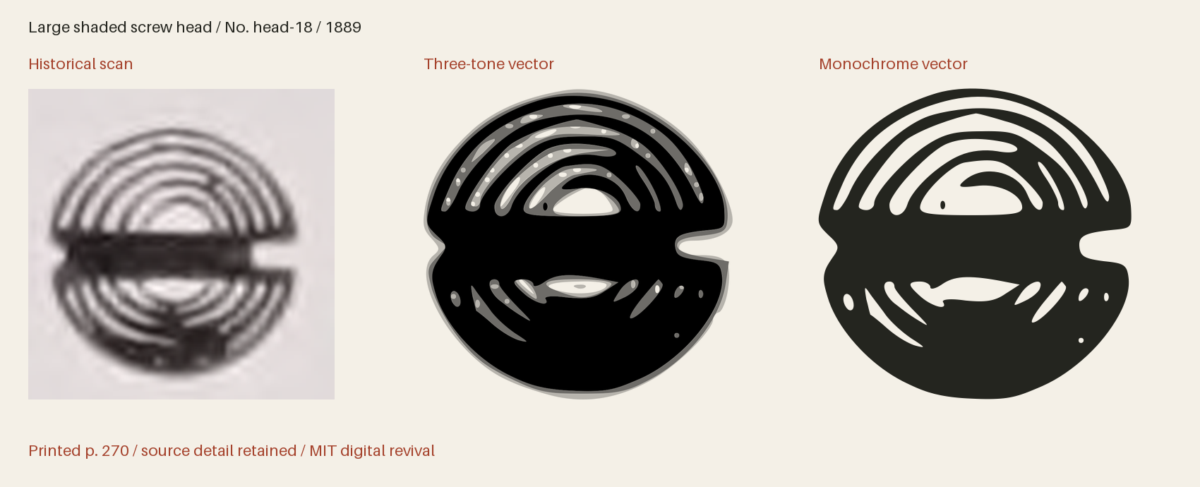 Historical scan beside the three-tone and monochrome vector revivals