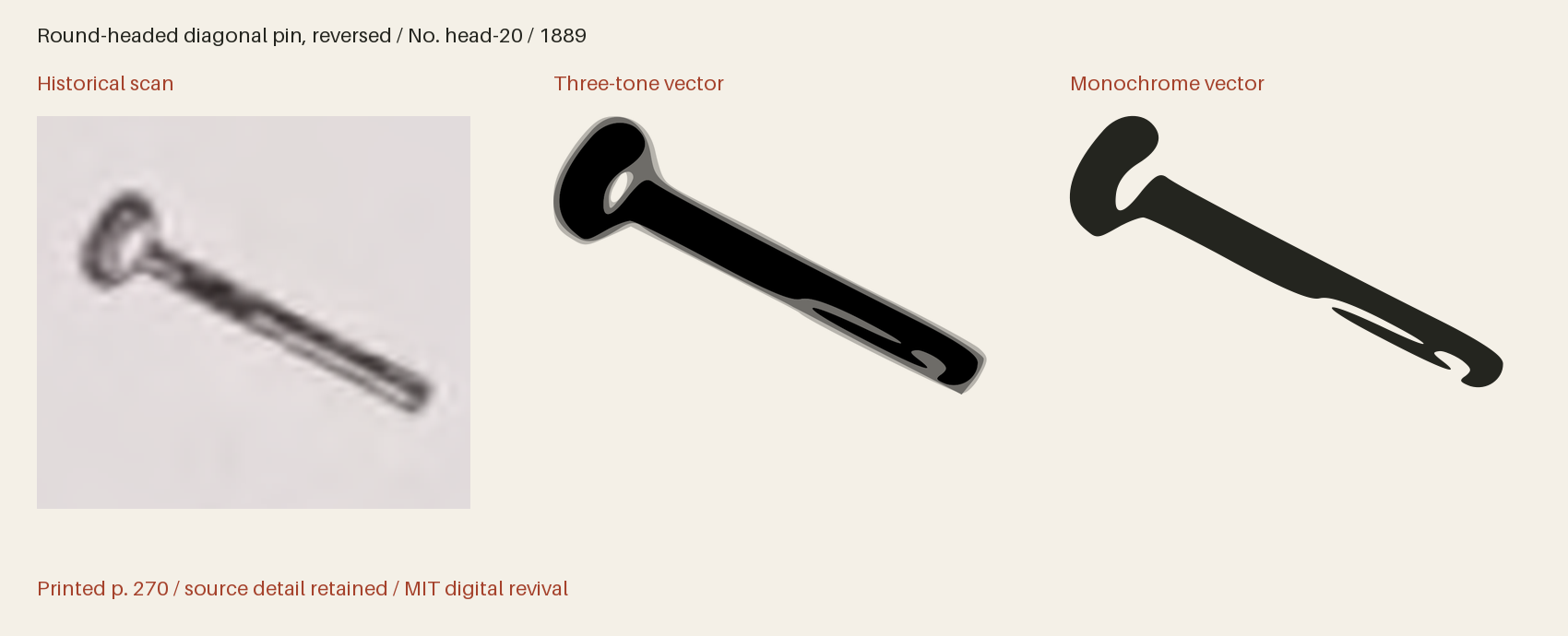 Historical scan beside the three-tone and monochrome vector revivals