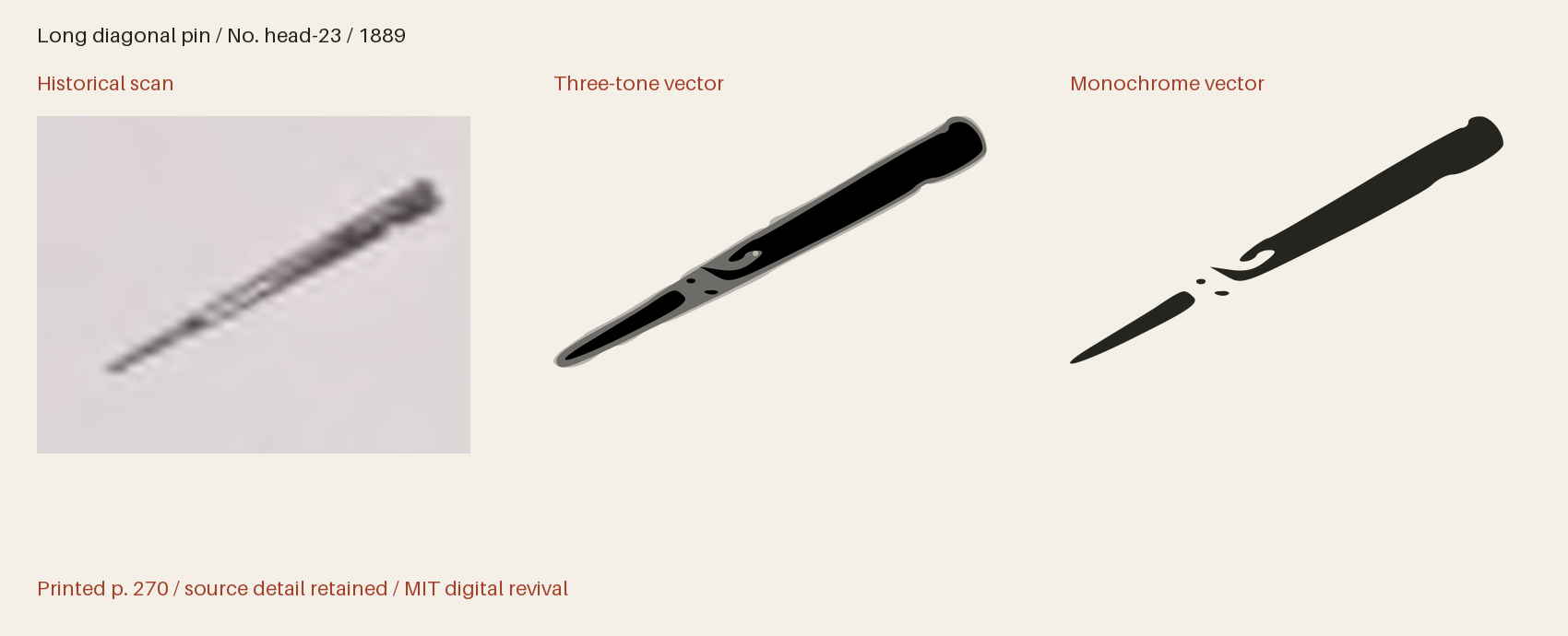 Historical scan beside the three-tone and monochrome vector revivals
