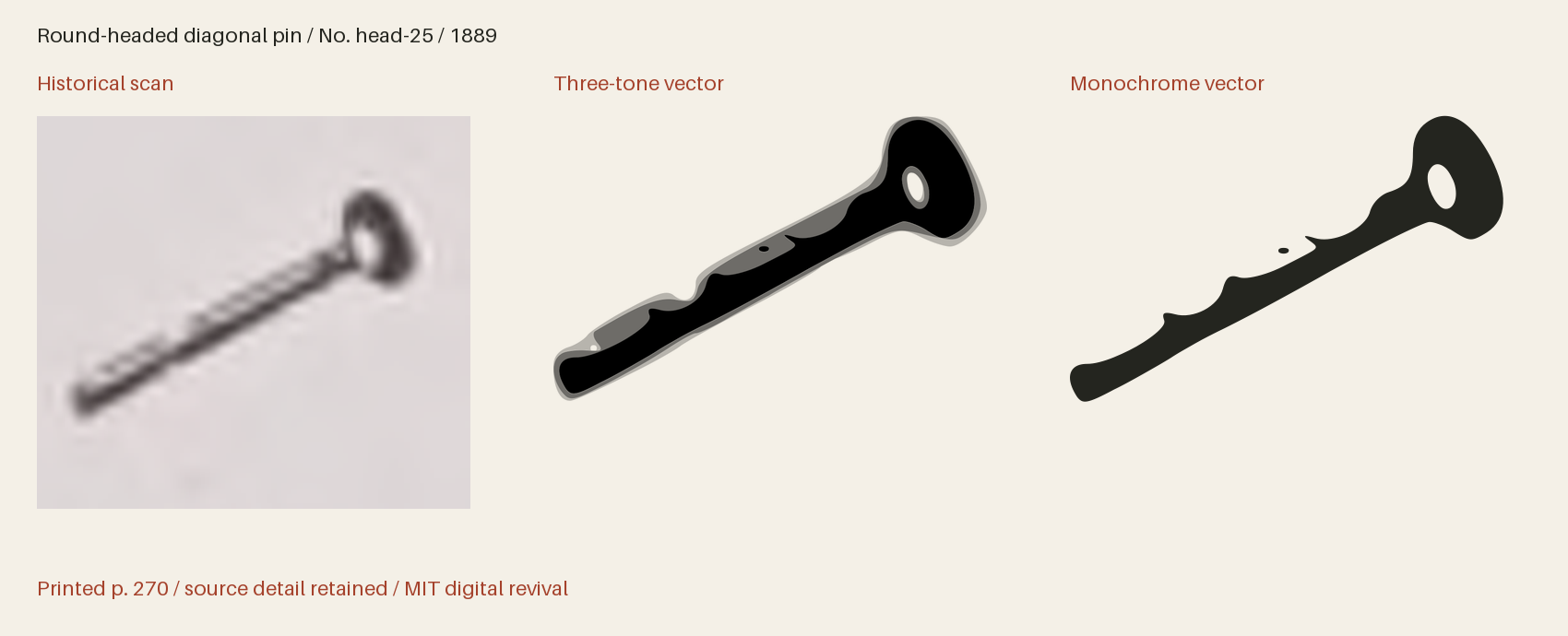 Historical scan beside the three-tone and monochrome vector revivals