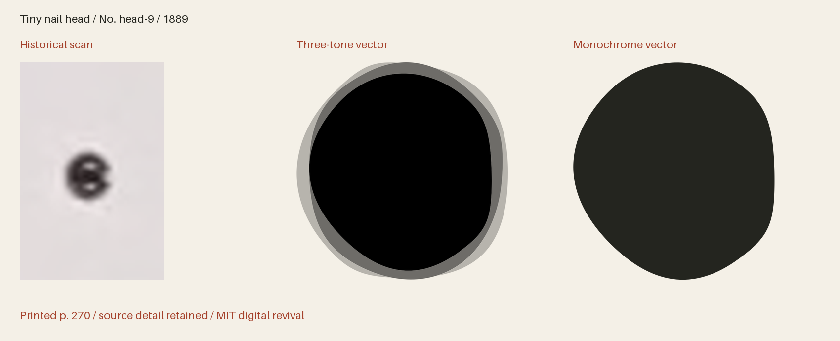Historical scan beside the three-tone and monochrome vector revivals