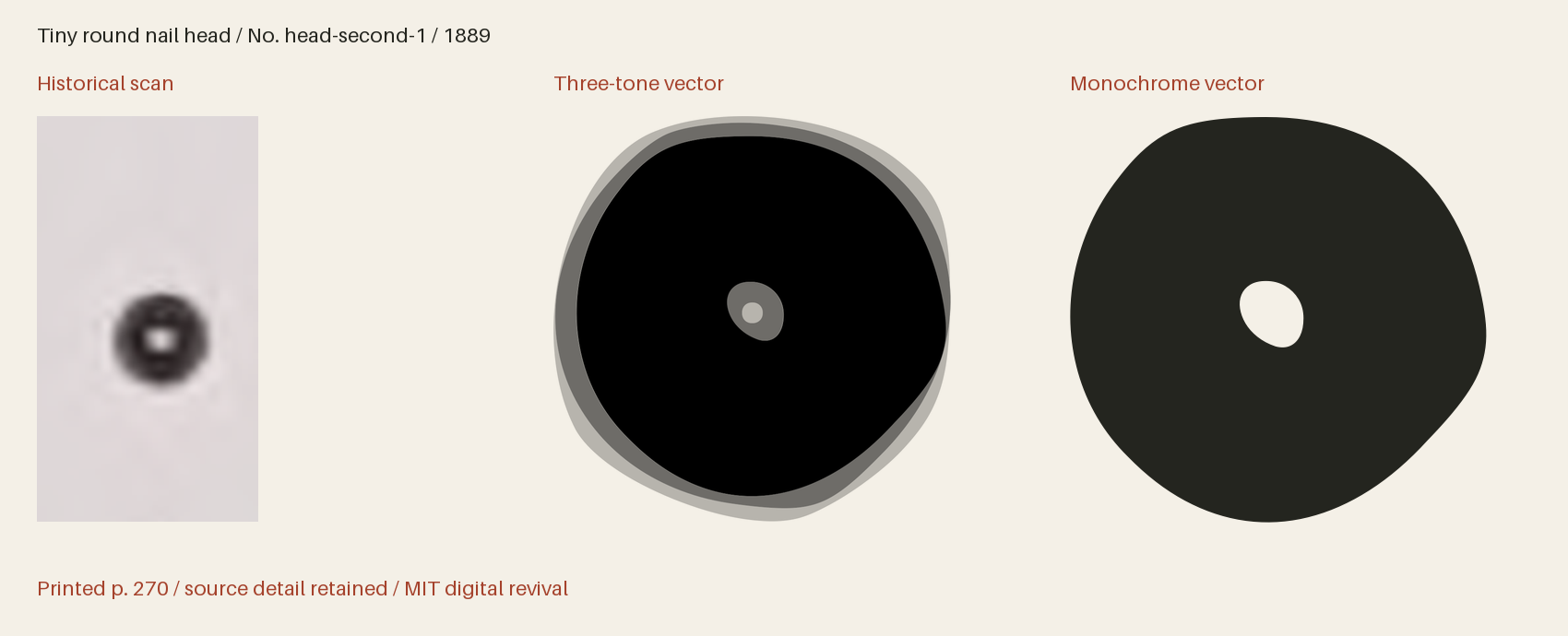 Historical scan beside the three-tone and monochrome vector revivals