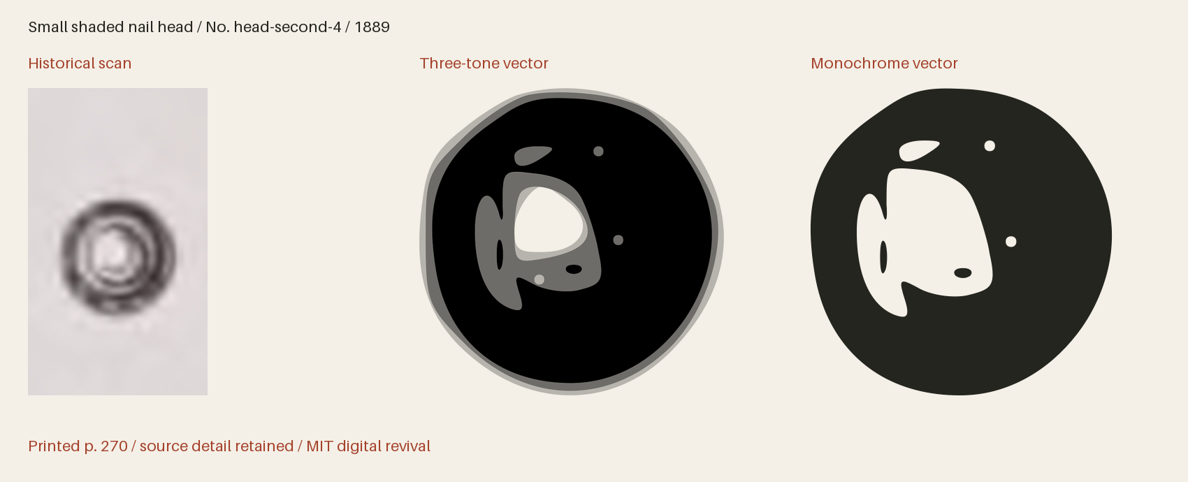 Historical scan beside the three-tone and monochrome vector revivals