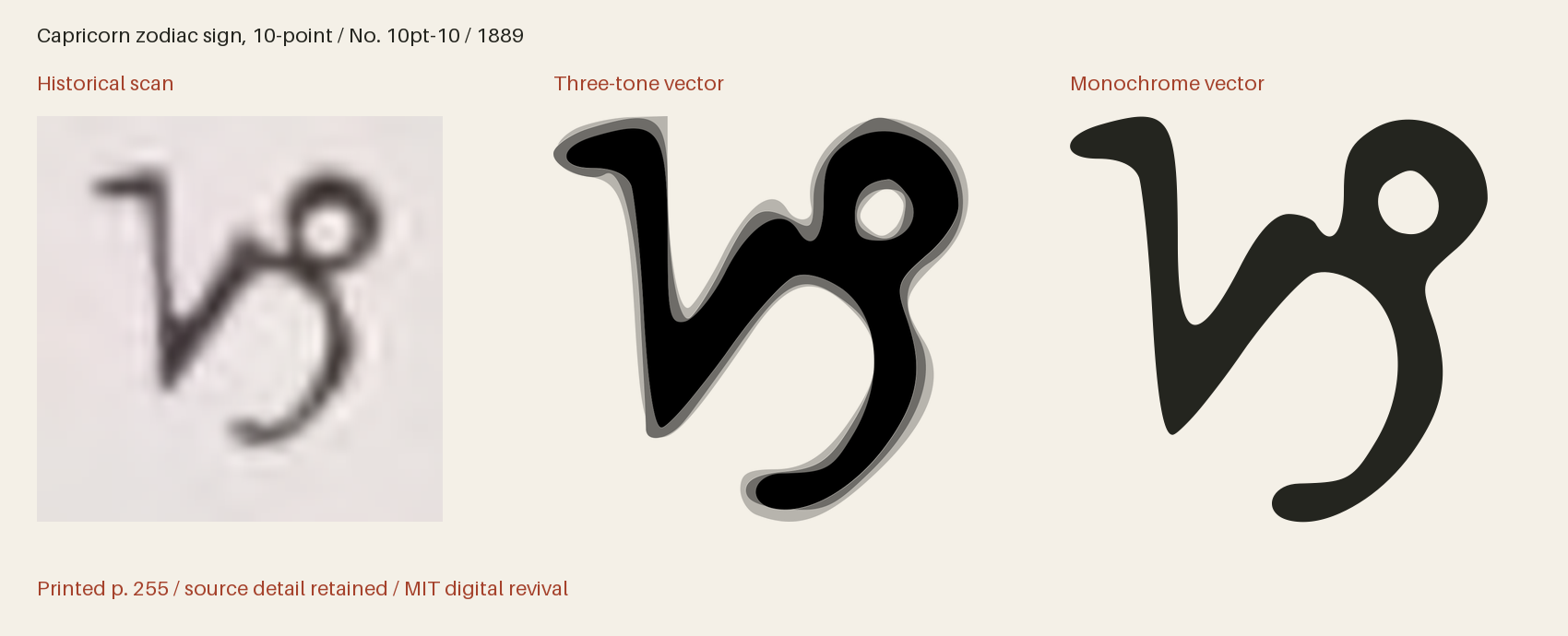 Historical scan beside the three-tone and monochrome vector revivals