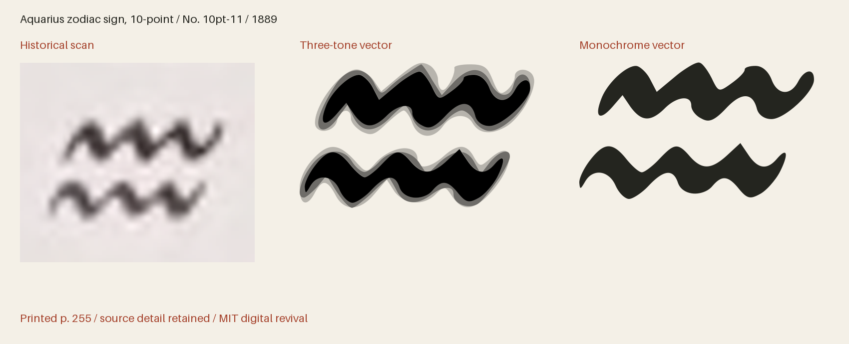 Historical scan beside the three-tone and monochrome vector revivals