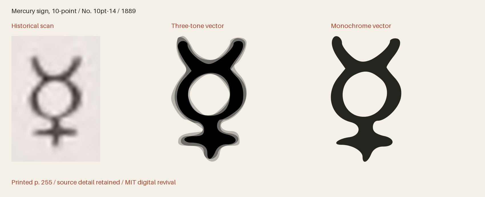 Historical scan beside the three-tone and monochrome vector revivals