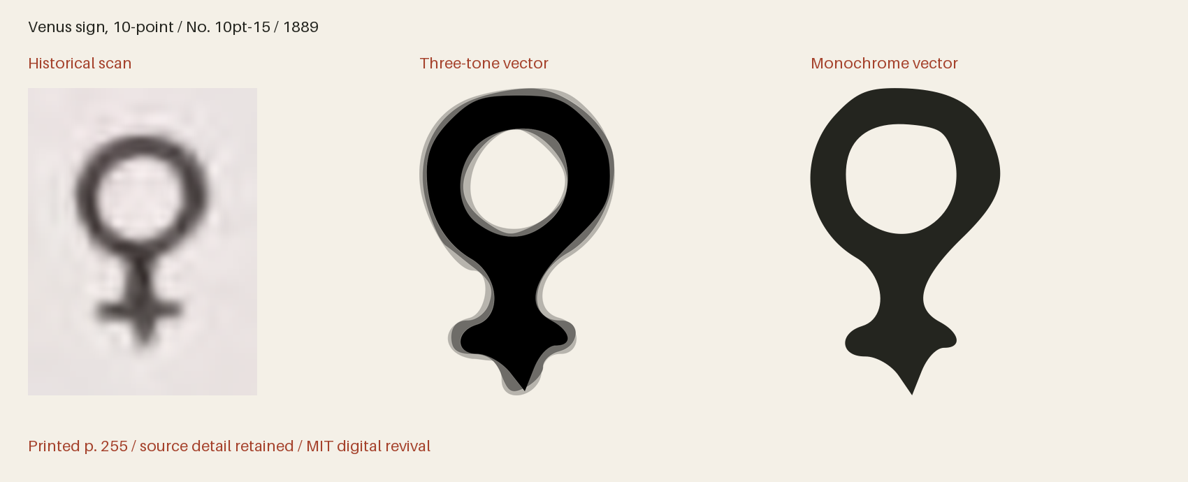 Historical scan beside the three-tone and monochrome vector revivals