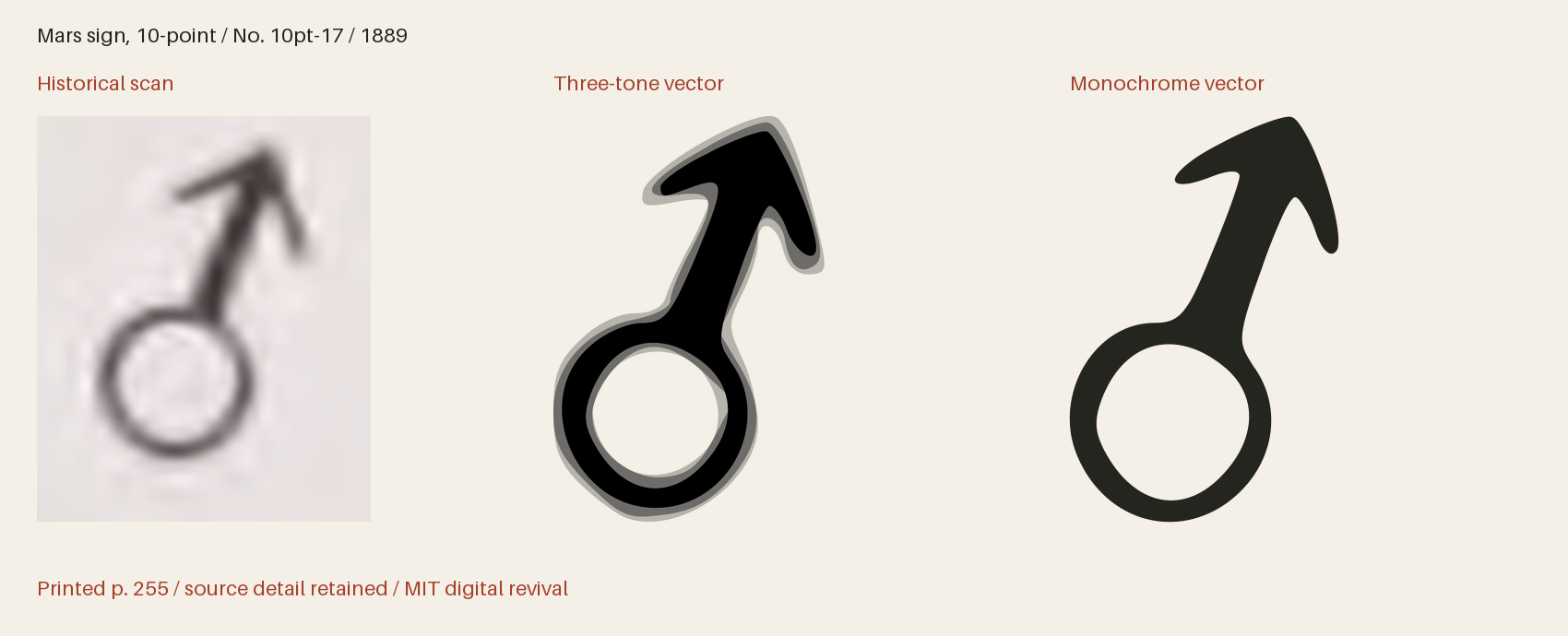 Historical scan beside the three-tone and monochrome vector revivals