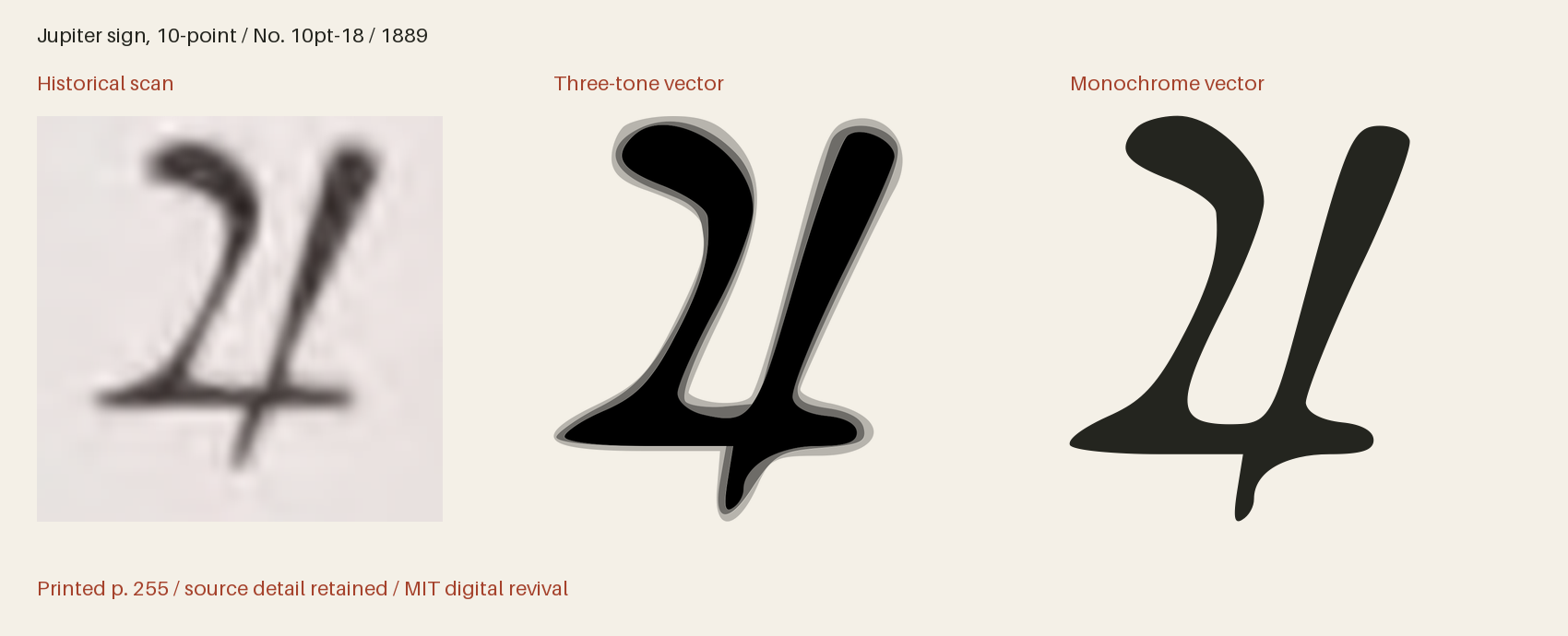 Historical scan beside the three-tone and monochrome vector revivals