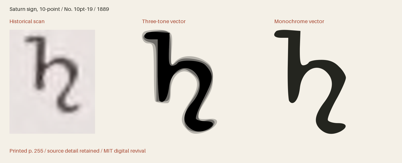 Historical scan beside the three-tone and monochrome vector revivals
