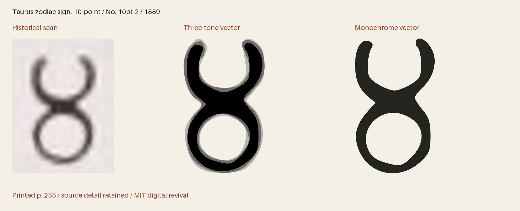 Historical scan beside the three-tone and monochrome vector revivals
