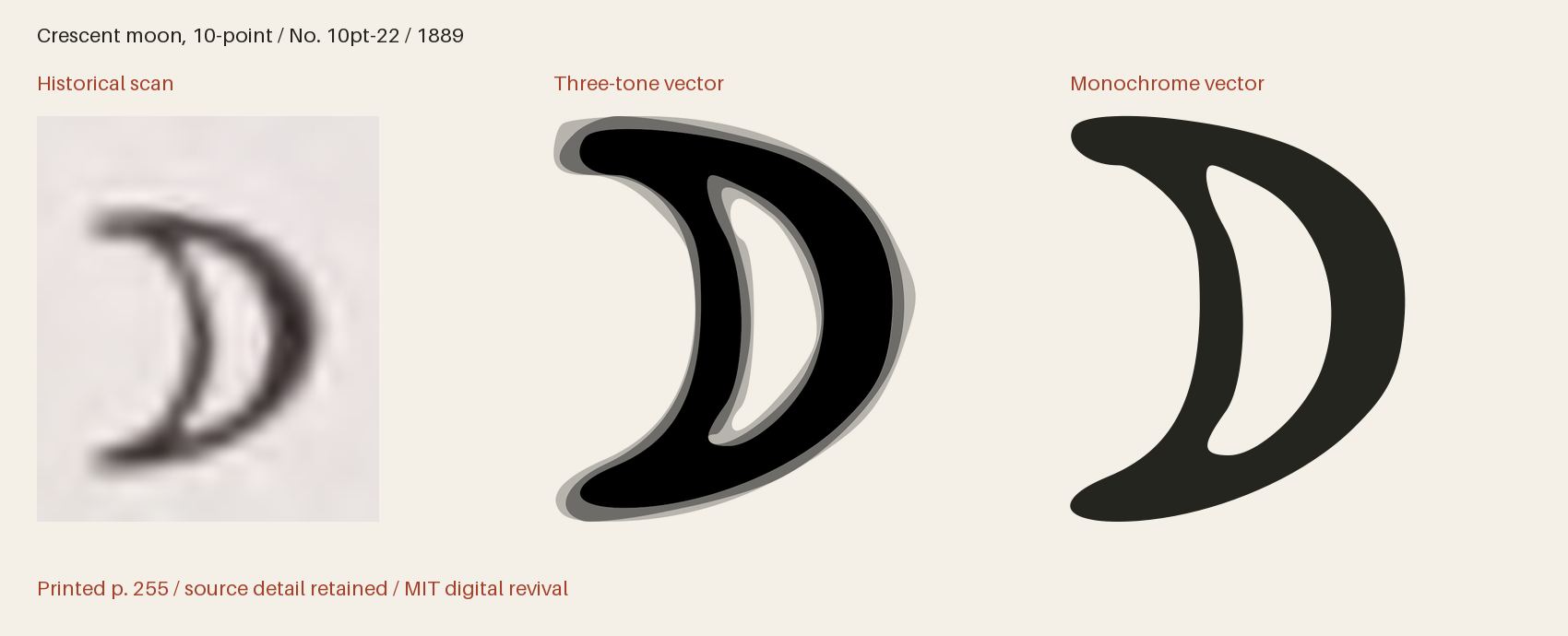 Historical scan beside the three-tone and monochrome vector revivals