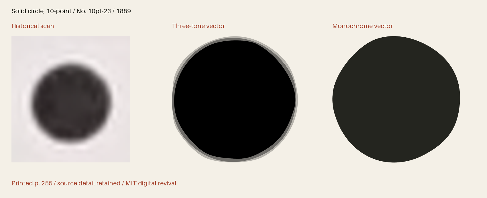 Historical scan beside the three-tone and monochrome vector revivals