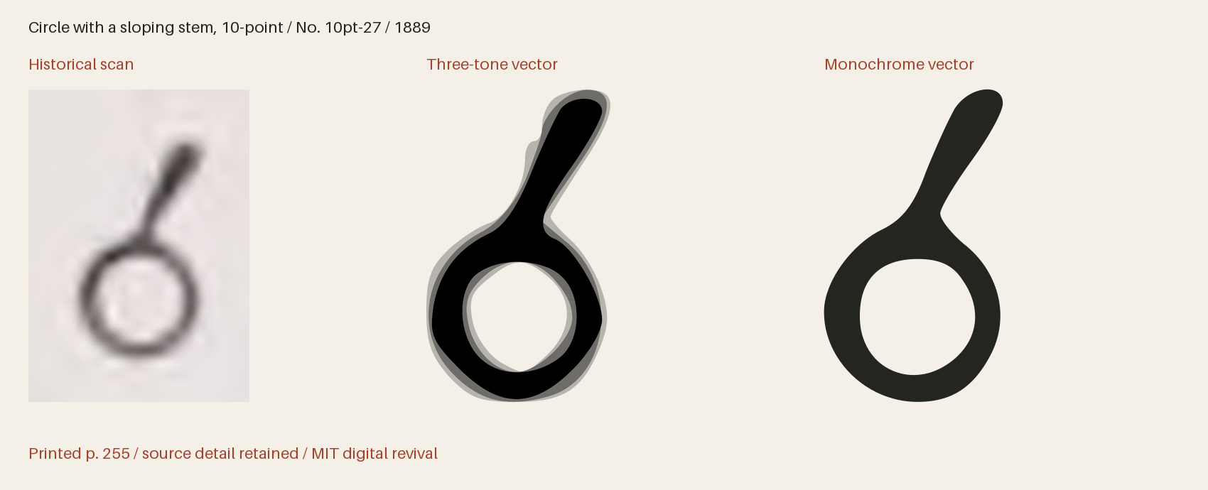 Historical scan beside the three-tone and monochrome vector revivals