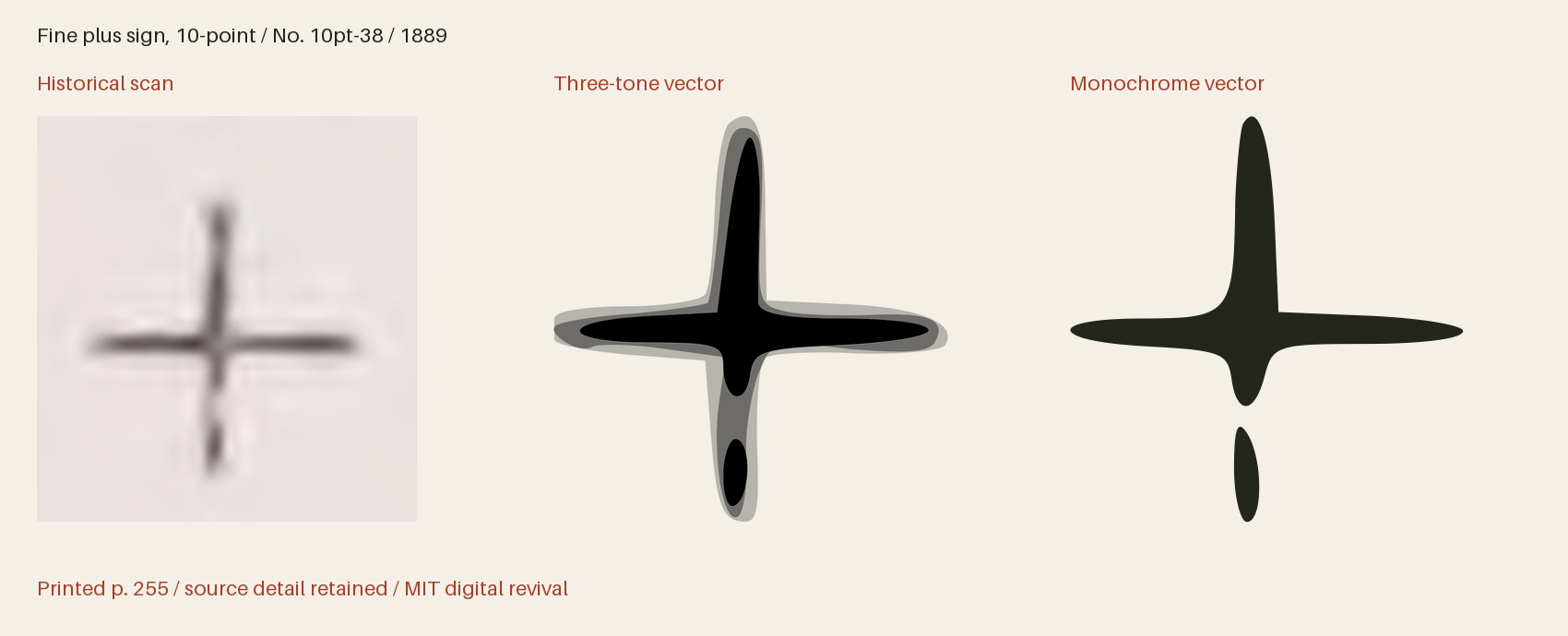 Historical scan beside the three-tone and monochrome vector revivals