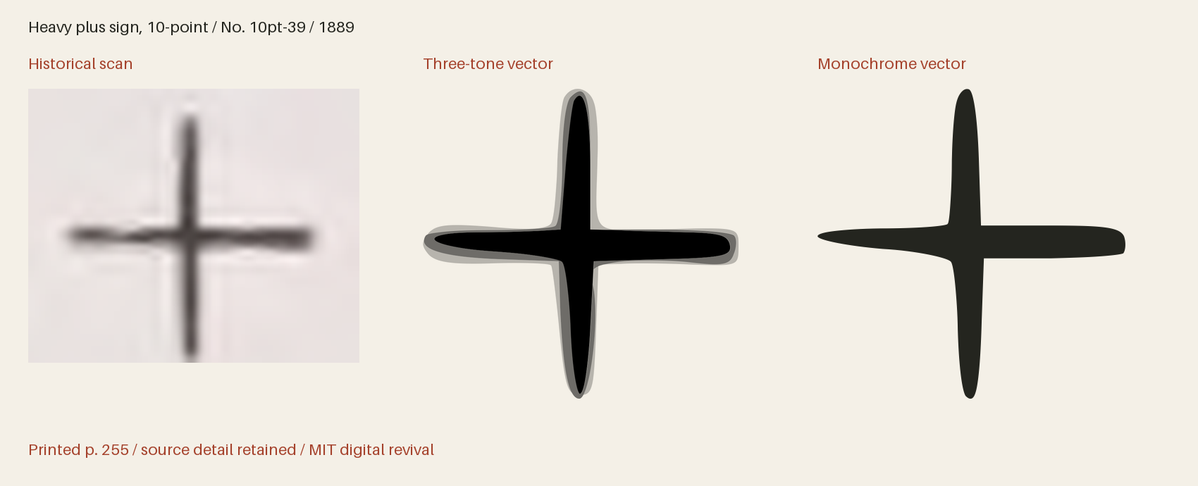 Historical scan beside the three-tone and monochrome vector revivals
