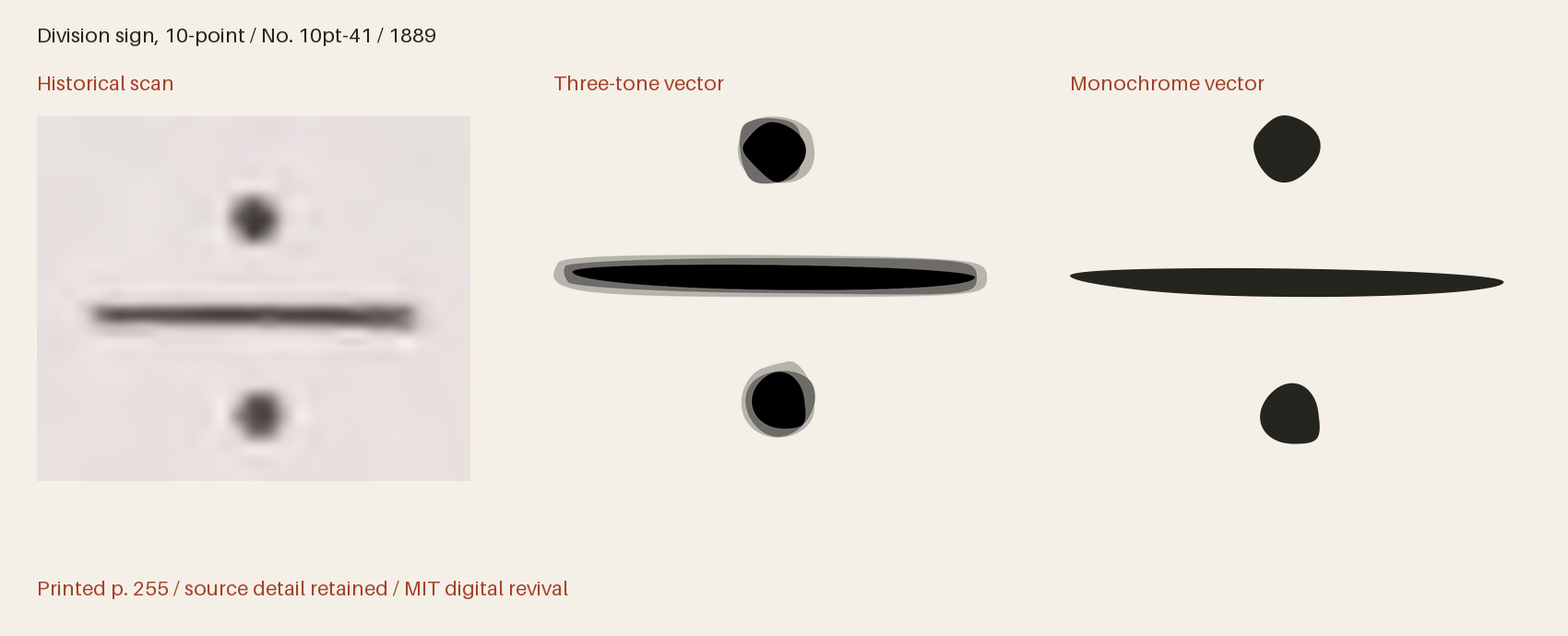 Historical scan beside the three-tone and monochrome vector revivals