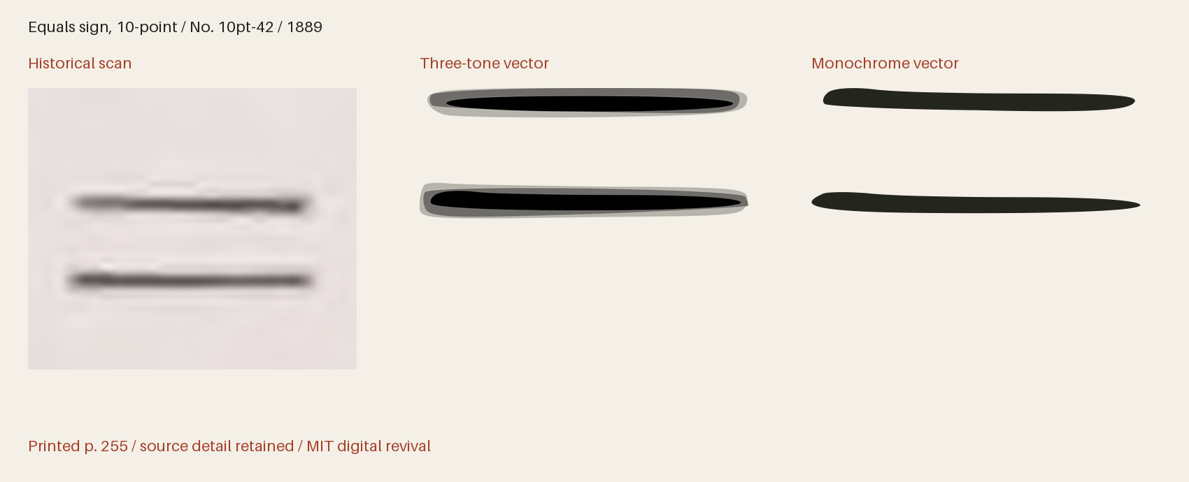 Historical scan beside the three-tone and monochrome vector revivals