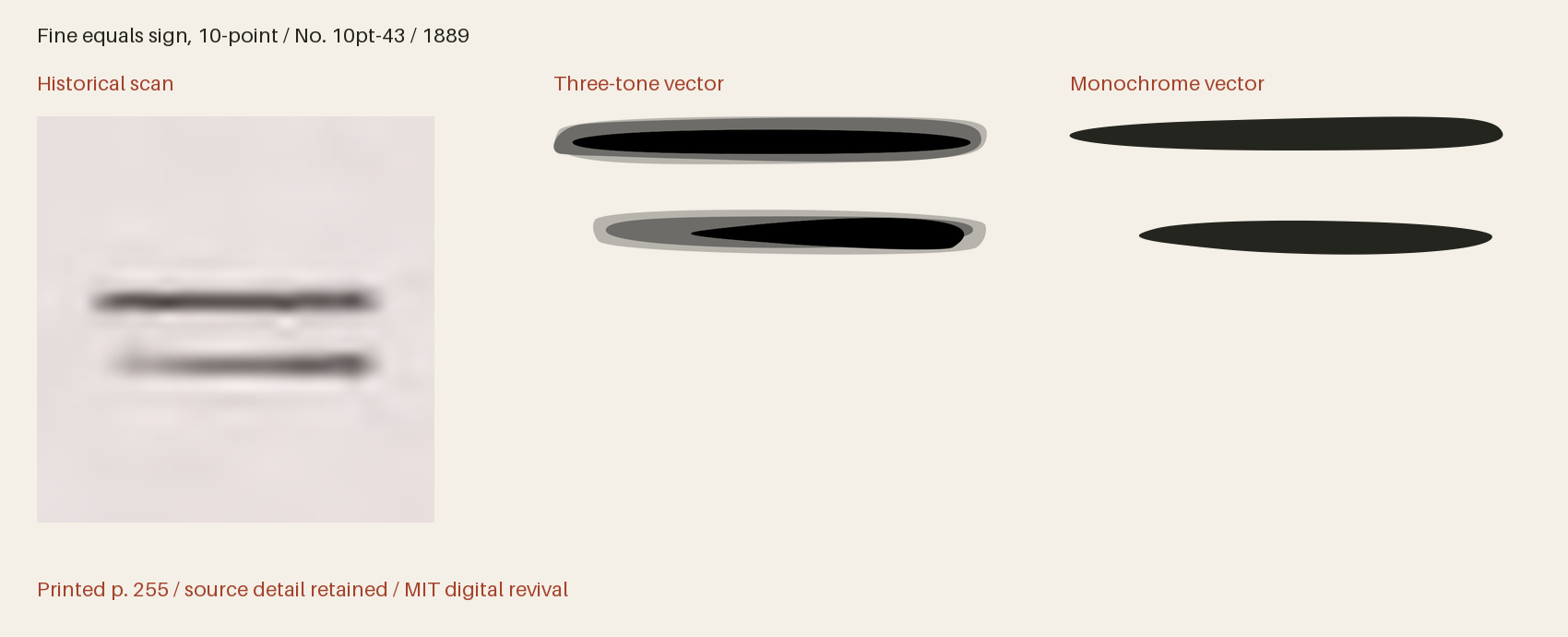 Historical scan beside the three-tone and monochrome vector revivals