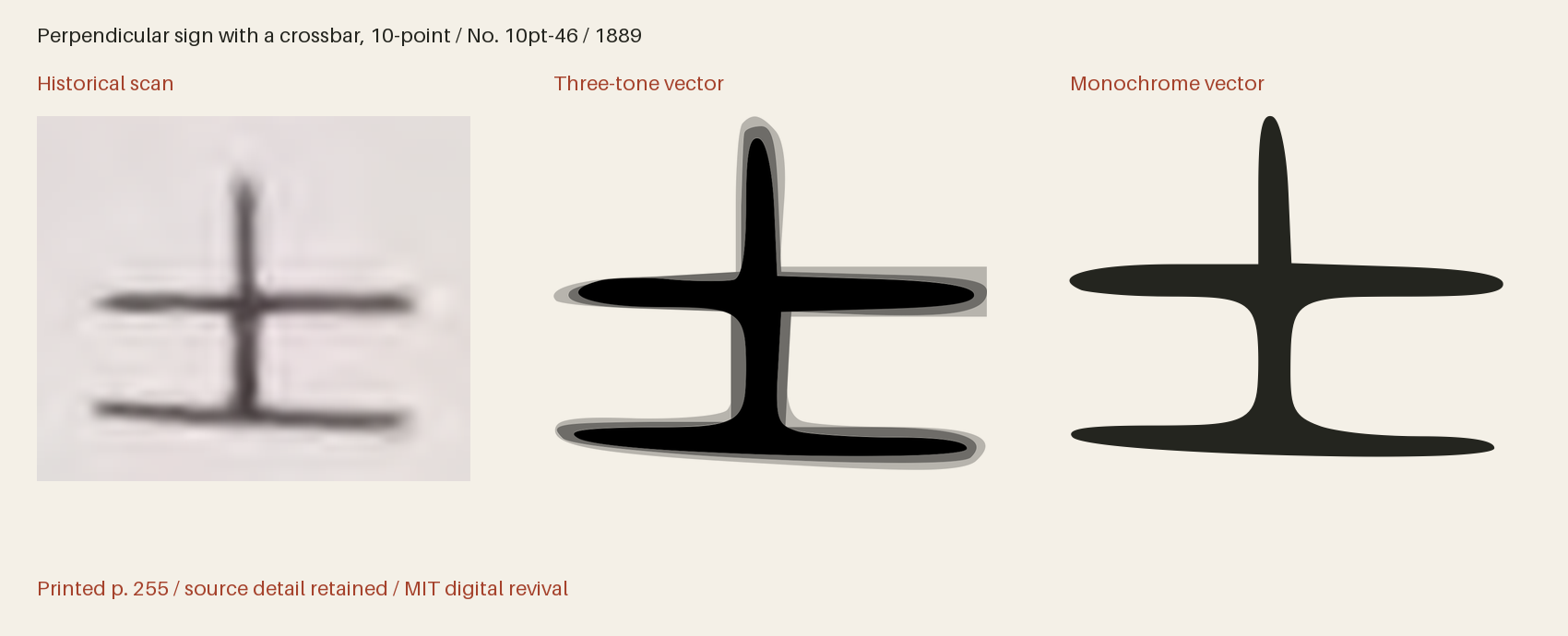 Historical scan beside the three-tone and monochrome vector revivals