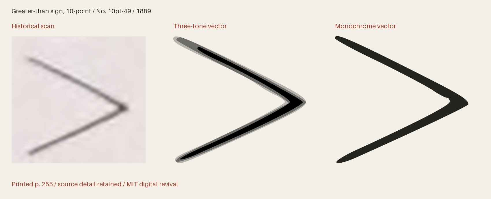 Historical scan beside the three-tone and monochrome vector revivals
