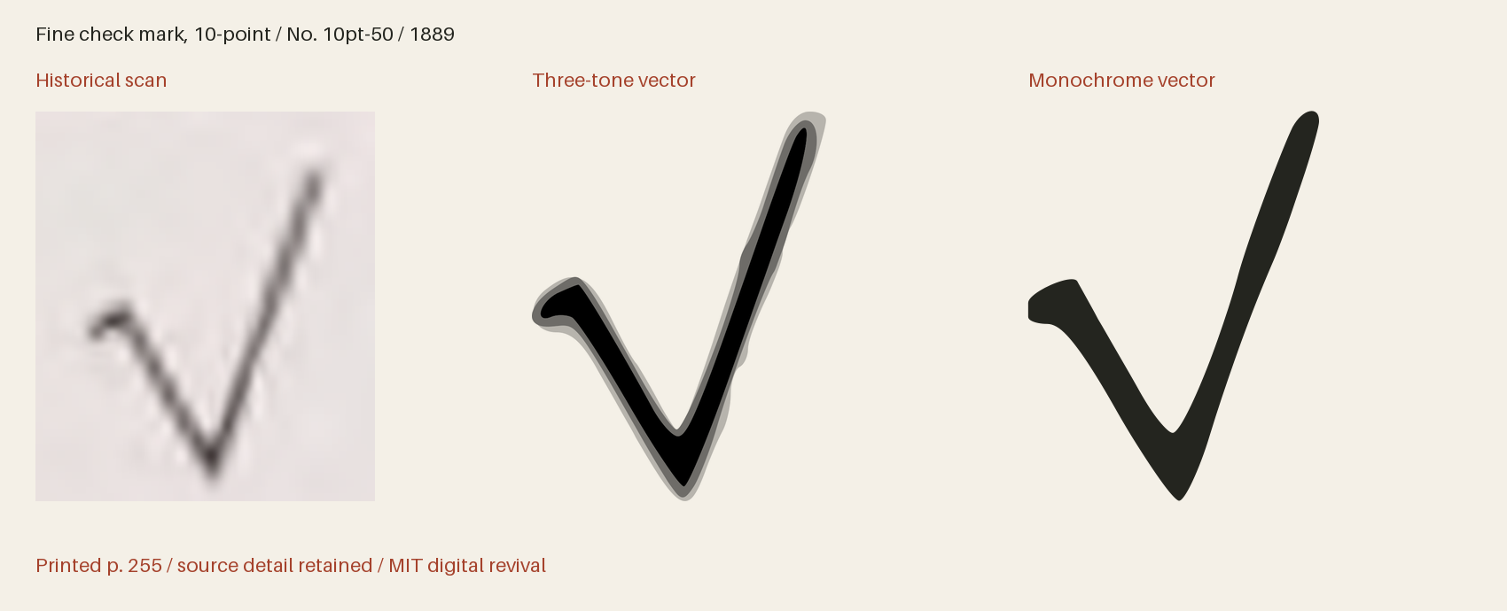 Historical scan beside the three-tone and monochrome vector revivals