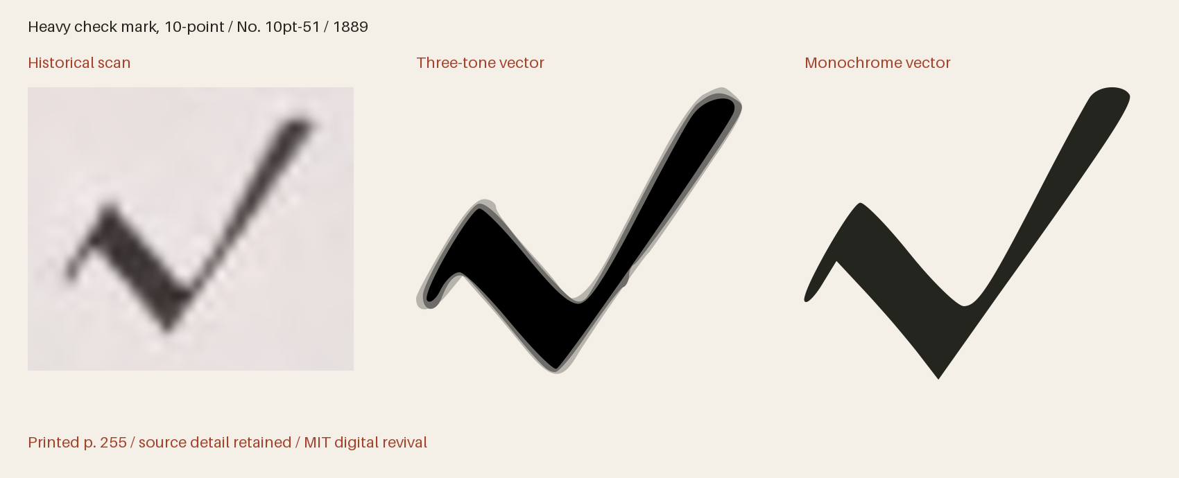 Historical scan beside the three-tone and monochrome vector revivals