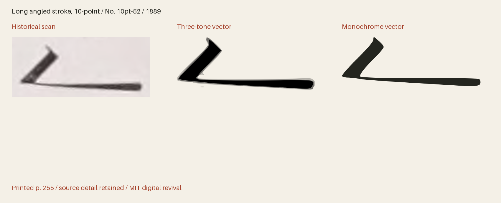 Historical scan beside the three-tone and monochrome vector revivals