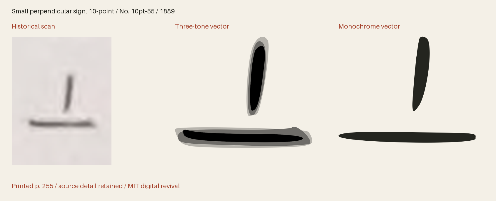 Historical scan beside the three-tone and monochrome vector revivals