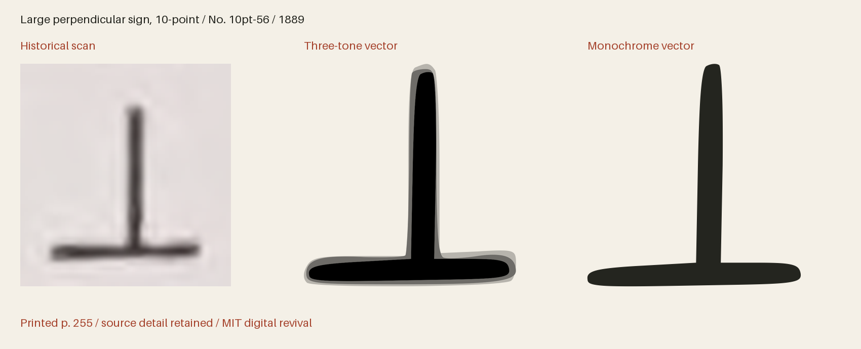 Historical scan beside the three-tone and monochrome vector revivals