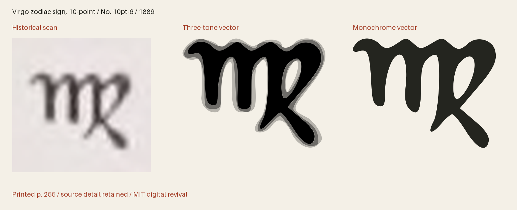 Historical scan beside the three-tone and monochrome vector revivals