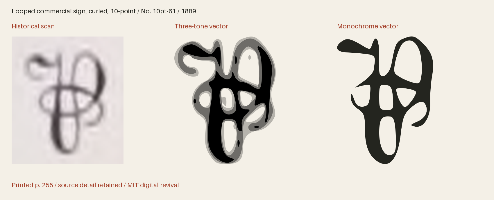 Historical scan beside the three-tone and monochrome vector revivals