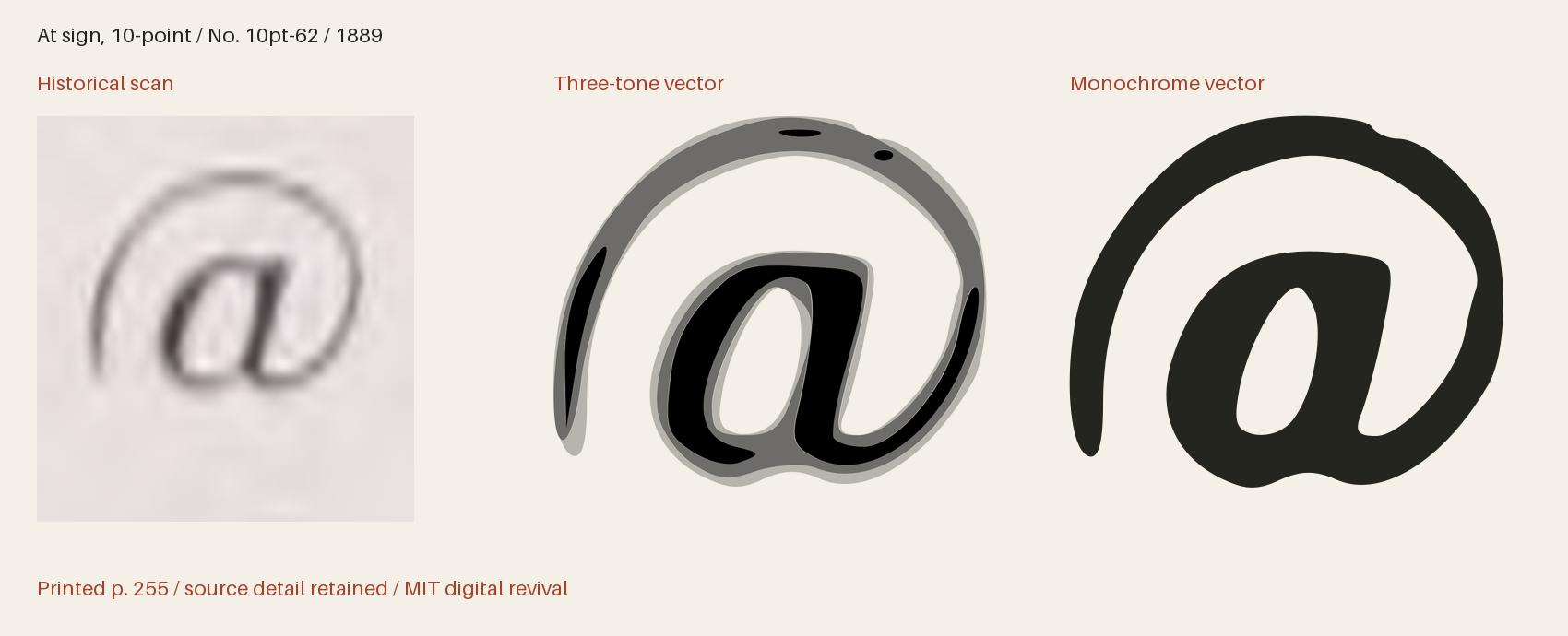 Historical scan beside the three-tone and monochrome vector revivals