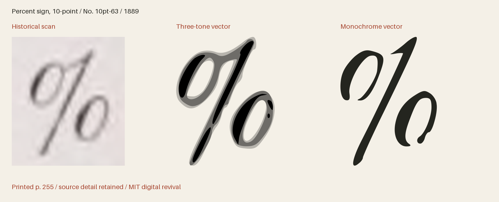 Historical scan beside the three-tone and monochrome vector revivals