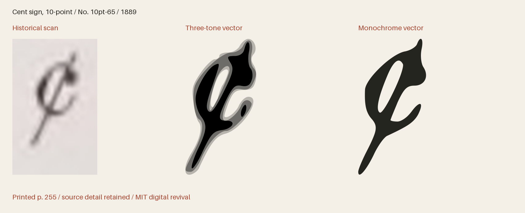 Historical scan beside the three-tone and monochrome vector revivals