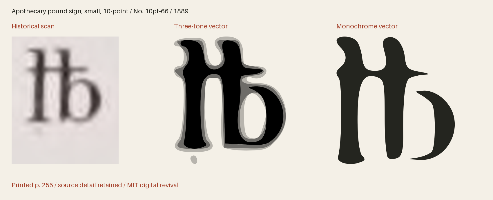Historical scan beside the three-tone and monochrome vector revivals