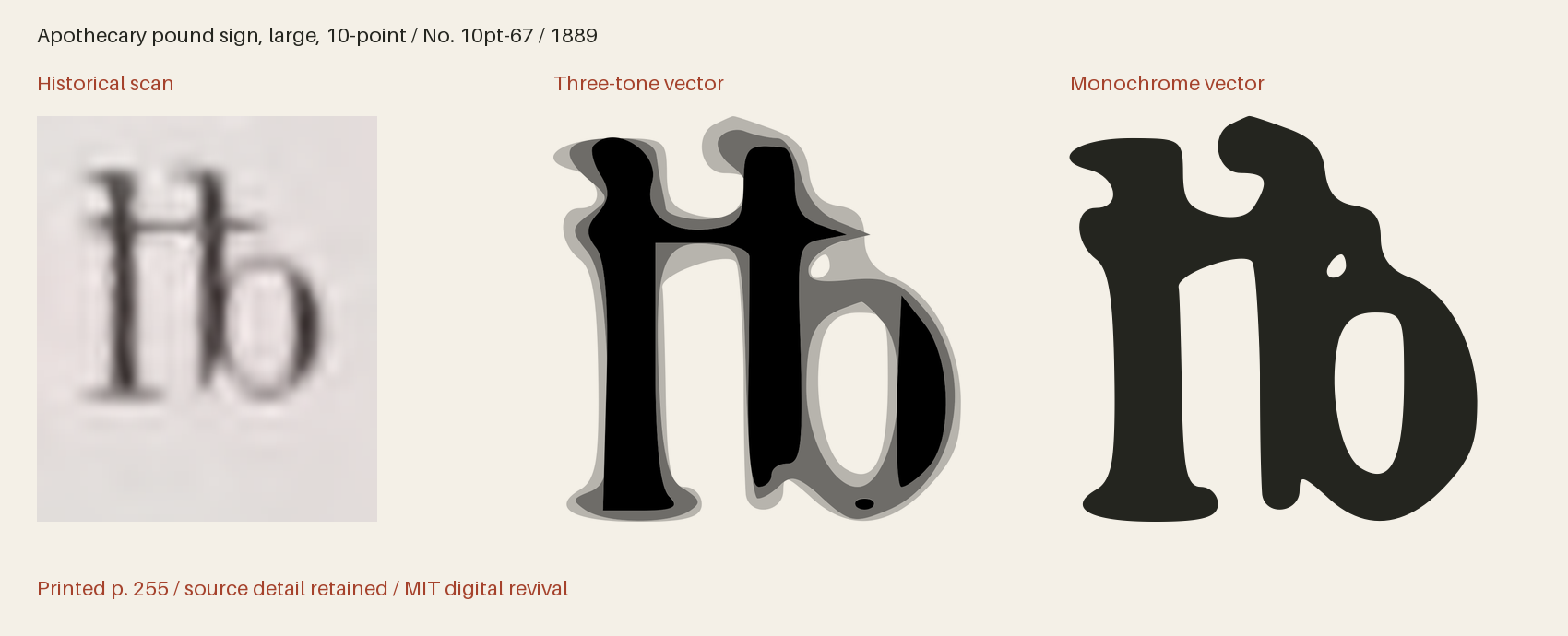 Historical scan beside the three-tone and monochrome vector revivals