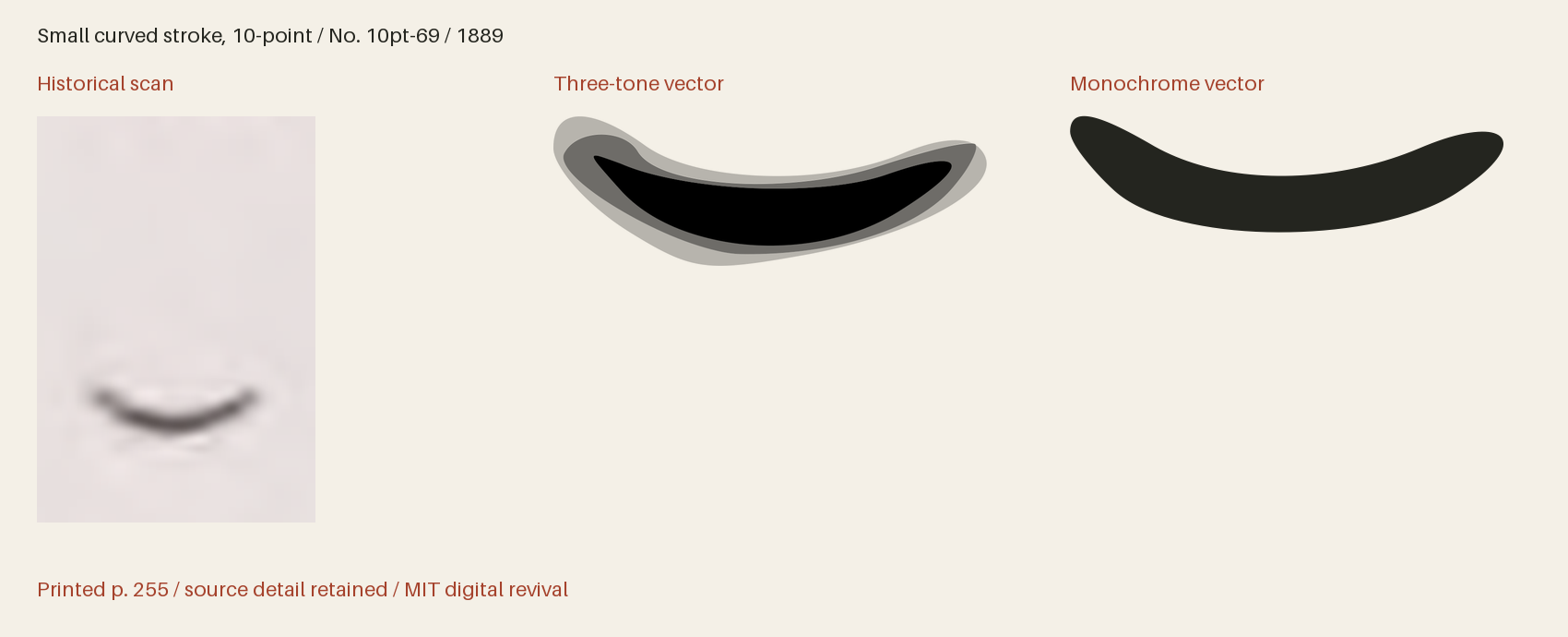 Historical scan beside the three-tone and monochrome vector revivals