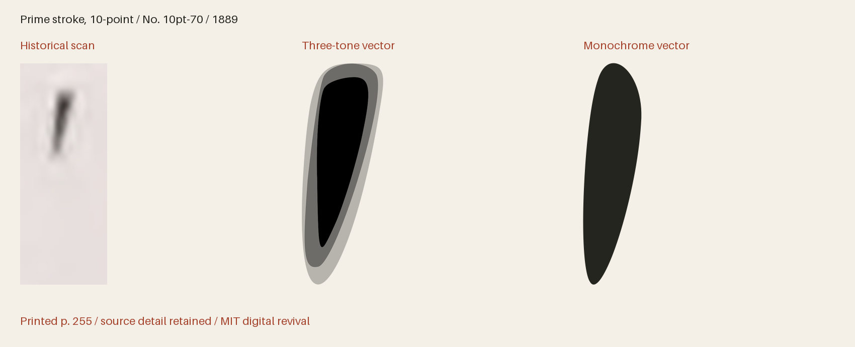 Historical scan beside the three-tone and monochrome vector revivals