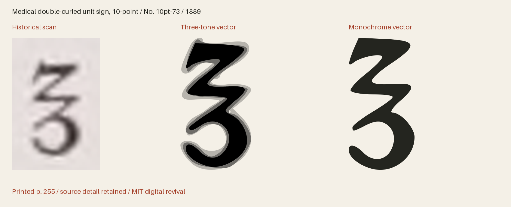 Historical scan beside the three-tone and monochrome vector revivals