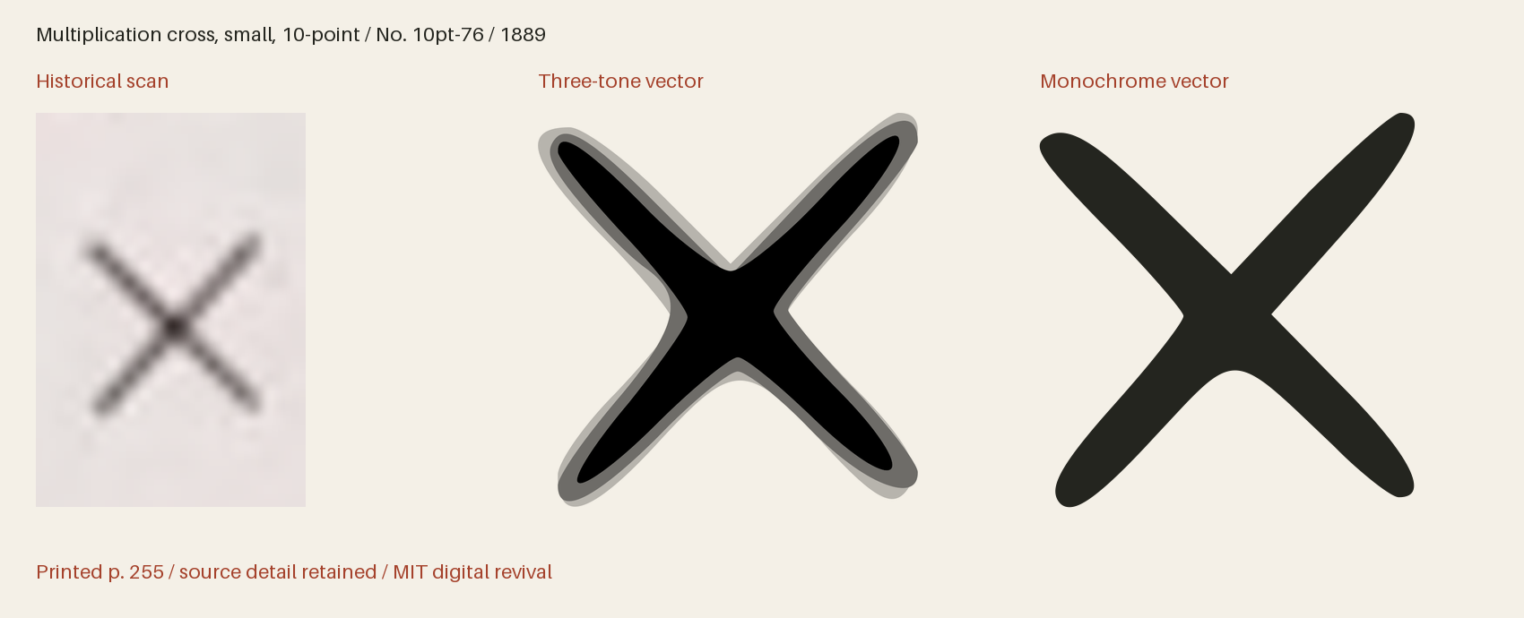 Historical scan beside the three-tone and monochrome vector revivals